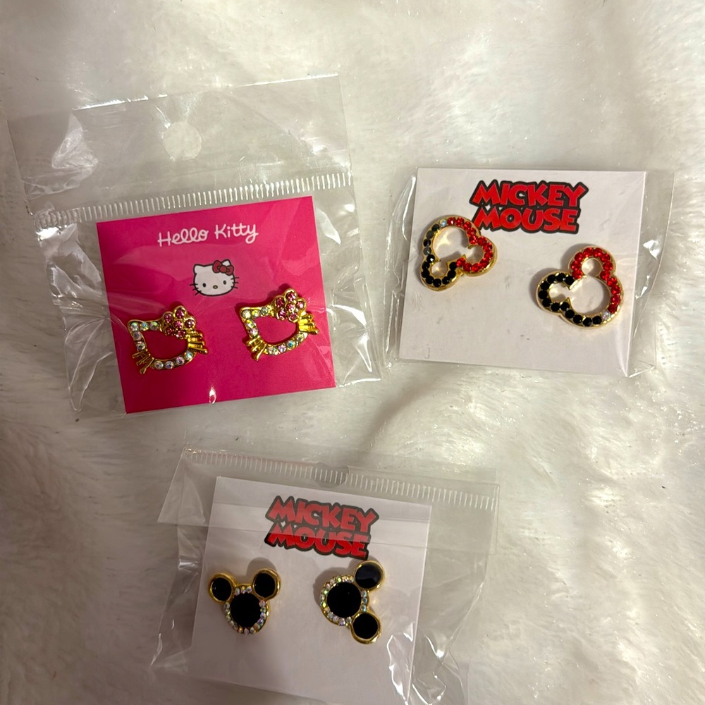 Stainless steel bundle 3pcs earrings